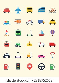 transportation icon ilustrator Artwork design 
