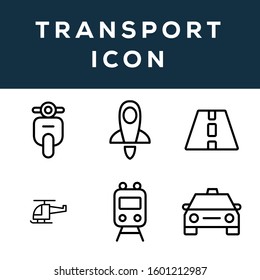transportation icon pack made lines