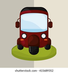 Transportation icon. Retro concept. car illustration, editable vector