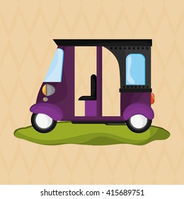 Transportation icon. Retro concept. car illustration, editable vector