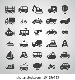 transportation icon set