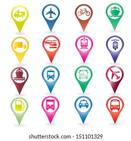 Transportation Icon set