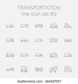 Transportation icon set.