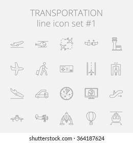 Transportation icon set.