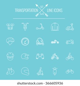Transportation icon set.