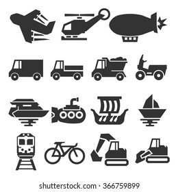 transportation icon set