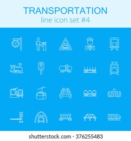 Juego de iconos de transporte.