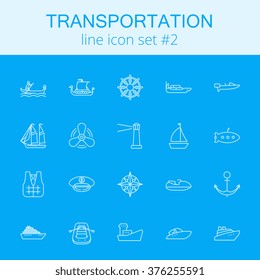 Juego de iconos de transporte.