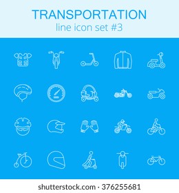 Juego de iconos de transporte.