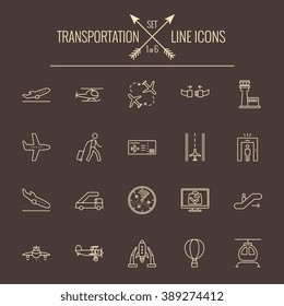 Transportation icon set.