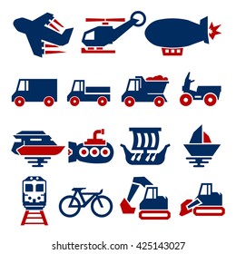 transportation icon set