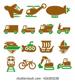 transportation icon set