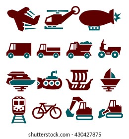 transportation icon set
