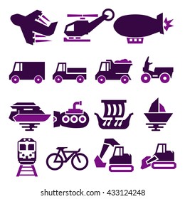 transportation icon set