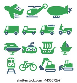 transportation icon set