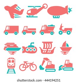 transportation icon set