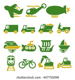 transportation icon set