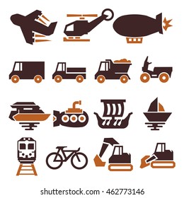 transportation icon set