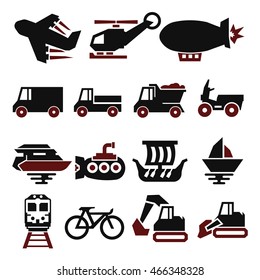 transportation icon set