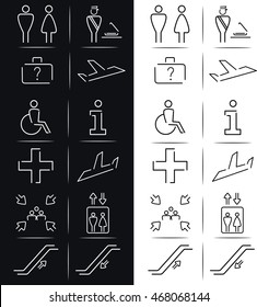 Transportation icon set