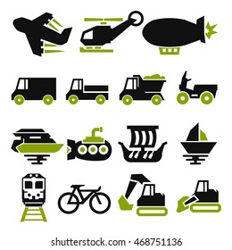transportation icon set