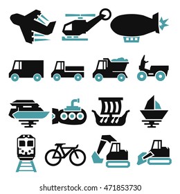 transportation icon set
