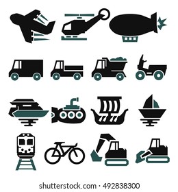 transportation icon set