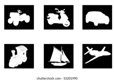 Transportation icon set