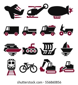 transportation icon set