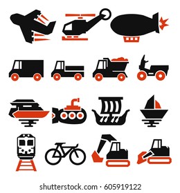 transportation icon set
