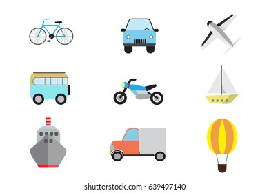 transportation icon set 