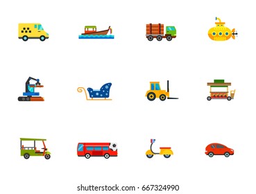 Transportation icon set