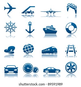 Transportation icon set