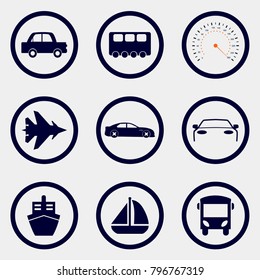 transportation icon set. car icon