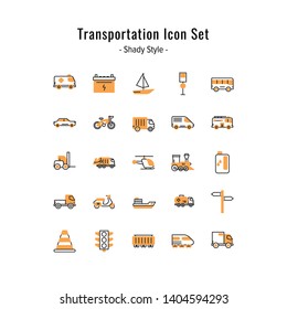 transportation icon set. transportation icons vector. modern icon style design