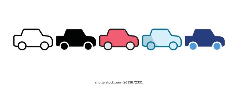 Transportation Icon Set Multiple Style Collection