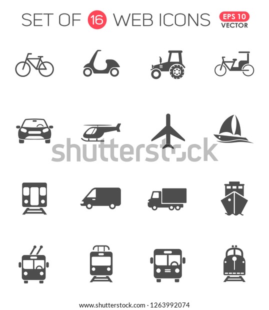 Transportation icon set. Transport web icons for\
your creative\
project