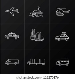 Transportation icon set,Vector