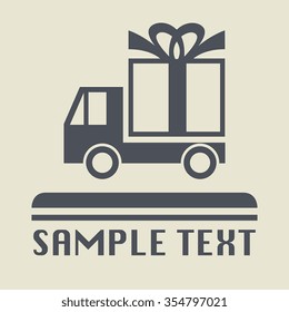 Transportation icon or sign, vector illustration