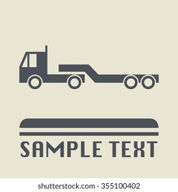 Transportation icon or sign, vector illustration