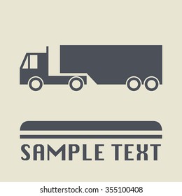 Transportation icon or sign, vector illustration