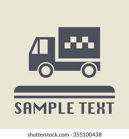 Transportation icon or sign, vector illustration