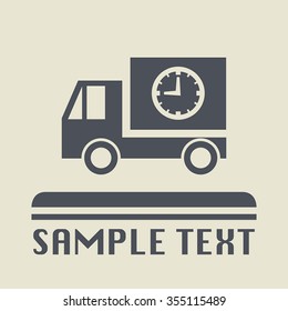 Transportation icon or sign, vector illustration