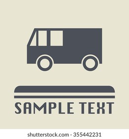 Transportation icon or sign, vector illustration
