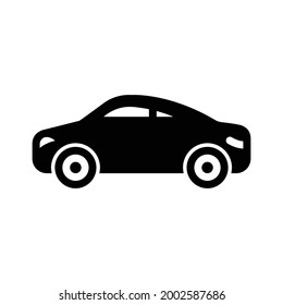 transportation icon solid illustration car
