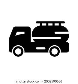 transportation icon solid illustration tanker