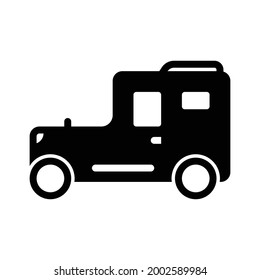 transportation icon solid illustration vintage