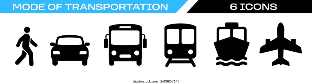 transportation icon. Transport icon set