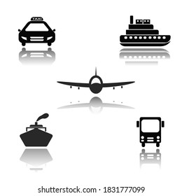Transportation icon for travel and leisure
