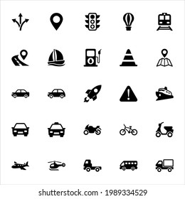 Transportation icon vector graphic illustration